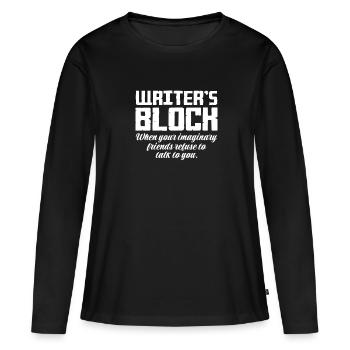 Author - Women's Premium Organic Long Sleeve Shirt - black - Front - Julia (174cm)