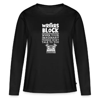 Auteur - T-shirt manches longues Premium bio Femme - noir - Devant - Julia (174cm)