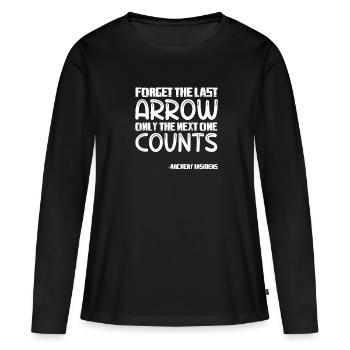 Archerie - T-shirt manches longues Premium bio Femme - noir - Devant - Julia (174cm)