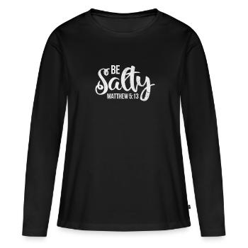 Bible - T-shirt manches longues Premium bio Femme - noir - Devant - Julia (174cm)