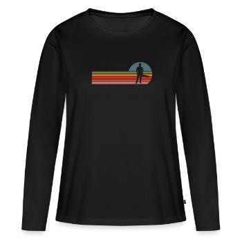 Arboriculteurs - T-shirt manches longues Premium bio Femme - noir - Devant - Julia (174cm)