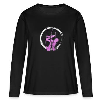 Ballett - Frauen Premium Bio Langarmshirt - Schwarz - Vorne - Julia (174cm)