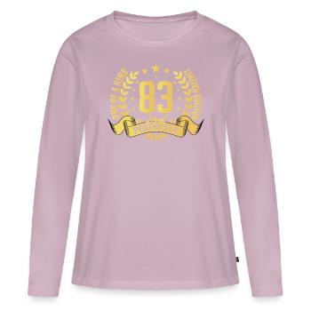 83 years birthday gift 83 years - Women's Premium Organic Long Sleeve Shirt - dusky pink - Front - Julia (174cm)