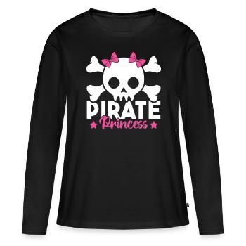 Mignon Pirate Princess Pink Pirate Skull et - T-shirt manches longues Premium bio Femme - noir - Devant - Julia (174cm)