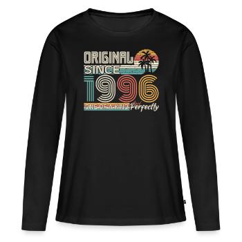 1996 anniversaire 1996 né en 1996 anniversaire - T-shirt manches longues Premium bio Femme - noir - Devant - Julia (174cm)