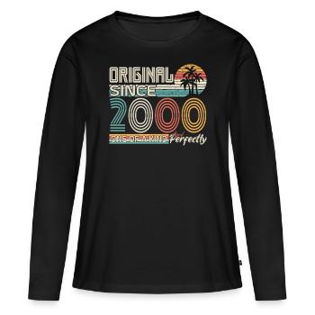 2000 anniversary 2000 born in 2000 anniversary - Women's Premium Organic Long Sleeve Shirt - black - Front - Julia (174cm)