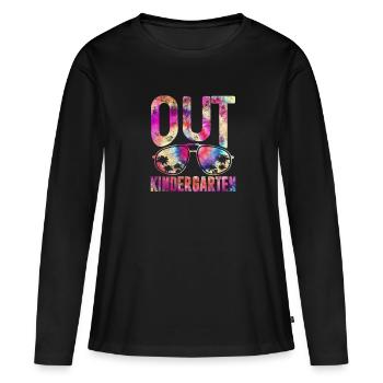 Kindergarten - Frauen Premium Bio Langarmshirt - Schwarz - Vorne - Julia (174cm)
