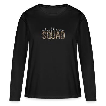 Kindergarten - Frauen Premium Bio Langarmshirt - Schwarz - Vorne - Julia (174cm)