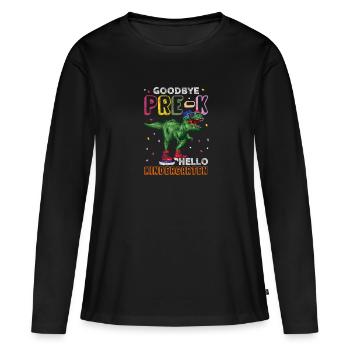 Kindergarten - Frauen Premium Bio Langarmshirt - Schwarz - Vorne - Julia (174cm)