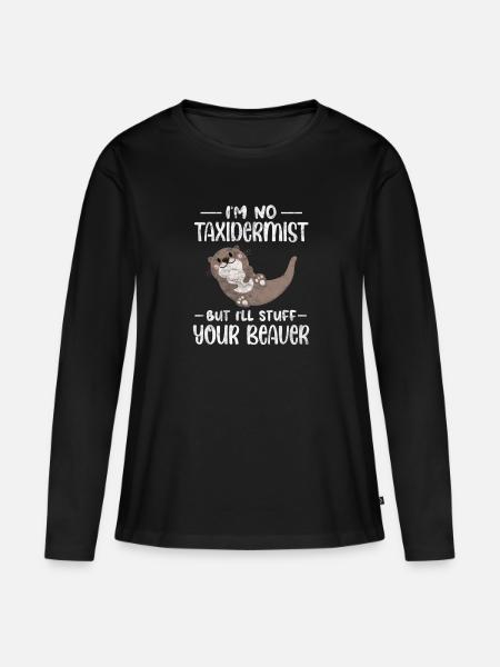Otter - Frauen Premium Bio Langarmshirt - Schwarz