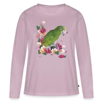 Der Amazonas-Königspapagei - Frauen Premium Bio Langarmshirt - Altrosa - Vorne - Julia (174cm)