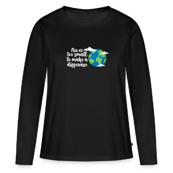 Changement climatique - T-shirt manches longues Premium bio Femme - noir - Devant - Julia (174cm)