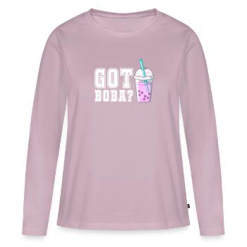 Bubble Tea - Women's Premium Organic Long Sleeve Shirt - dusky pink - Front - Julia (174cm)