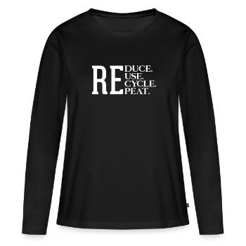 Climate change - Women's Premium Organic Long Sleeve Shirt - black - Front - Julia (174cm)