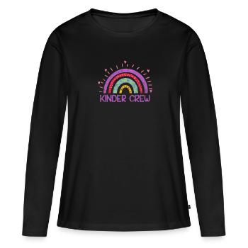 Kindergarten - Frauen Premium Bio Langarmshirt - Schwarz - Vorne - Julia (174cm)