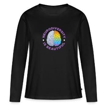 TDAH TDAH Cadeau de déficit de l’attention - T-shirt manches longues Premium bio Femme - noir - Devant - Julia (174cm)
