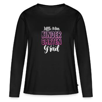Kindergarten - Frauen Premium Bio Langarmshirt - Schwarz - Vorne - Julia (174cm)