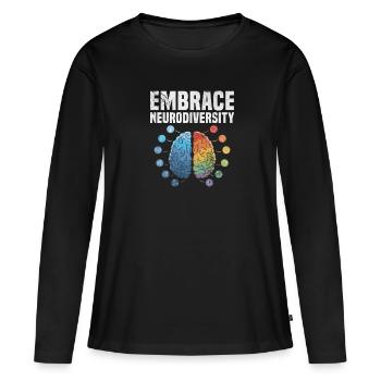 ADHD - Women's Premium Organic Long Sleeve Shirt - black - Front - Julia (174cm)