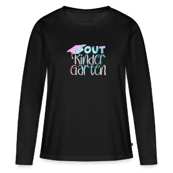 Kindergarten - Frauen Premium Bio Langarmshirt - Schwarz - Vorne - Julia (174cm)