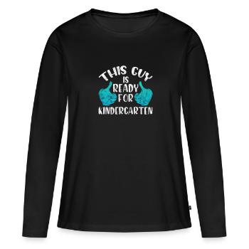 Kindergarten - Frauen Premium Bio Langarmshirt - Schwarz - Vorne - Julia (174cm)
