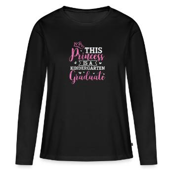 Kindergarten - Frauen Premium Bio Langarmshirt - Schwarz - Vorne - Julia (174cm)