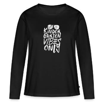 Kindergarten - Frauen Premium Bio Langarmshirt - Schwarz - Vorne - Julia (174cm)