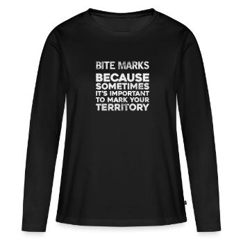 Sadomaso - T-shirt manches longues Premium bio Femme - noir - Devant - Julia (174cm)