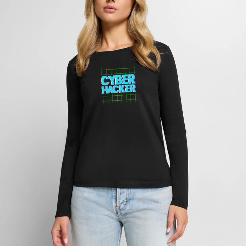 Hacker Coder Computer Hacking Gift Women's Premium Organic Long Sleeve Shirt
