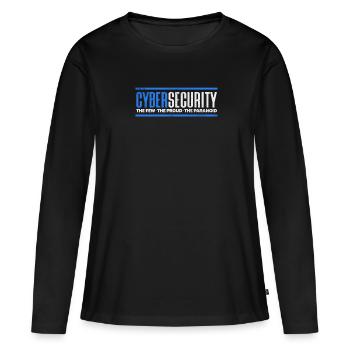 Hacker - Frauen Premium Bio Langarmshirt - Schwarz - Vorne - Julia (174cm)