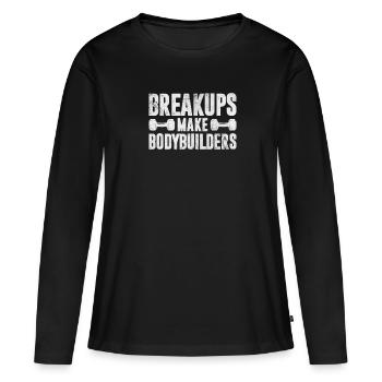 Bodybuilder - Frauen Premium Bio Langarmshirt - Schwarz - Vorne - Julia (174cm)