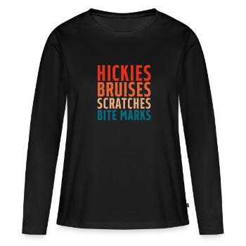 Sadomaso BDSM Dominatrix SM Sado Maso Cadeau - T-shirt manches longues Premium bio Femme - noir - Devant - Julia (174cm)