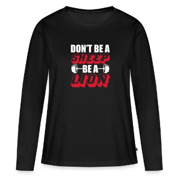 Bodybuilder Body Building Fitness Gym Cadeau - T-shirt manches longues Premium bio Femme - noir - Devant - Julia (174cm)