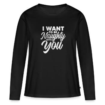 Sadomaso - T-shirt manches longues Premium bio Femme - noir - Devant - Julia (174cm)