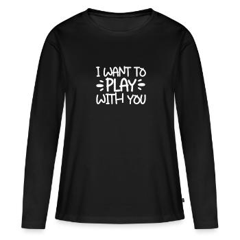 Sadomaso BDSM Dominatrix SM Sado Maso Cadeau - T-shirt manches longues Premium bio Femme - noir - Devant - Julia (174cm)