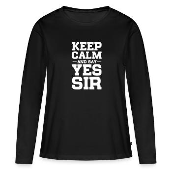Sadomaso BDSM Dominatrix SM Sado Maso Cadeau - T-shirt manches longues Premium bio Femme - noir - Devant - Julia (174cm)