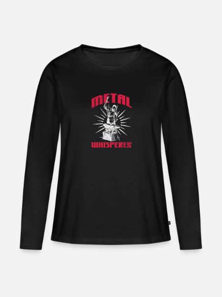 Schmied - Frauen Premium Bio Langarmshirt - Schwarz