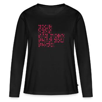 Braille Braille Blind Gift - T-shirt manches longues Premium bio Femme - noir - Devant - Julia (174cm)
