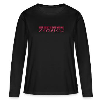 Braille Braille Blind Gift - T-shirt manches longues Premium bio Femme - noir - Devant - Julia (174cm)