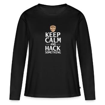 Hacker Coder Computerfreak Nerd Hacking Geschenk - Frauen Premium Bio Langarmshirt - Schwarz - Vorne - Julia (174cm)