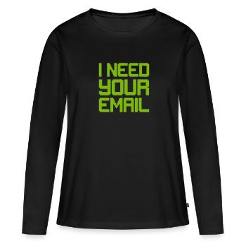 Hacker Coder Computerfreak Nerd Hacking Geschenk - Frauen Premium Bio Langarmshirt - Schwarz - Vorne - Julia (174cm)