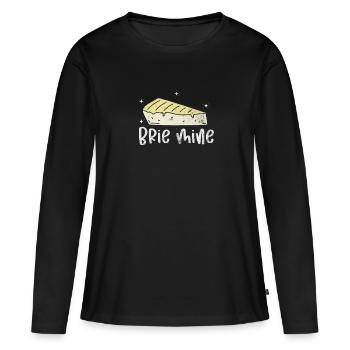 Fromage - T-shirt manches longues Premium bio Femme - noir - Devant - Julia (174cm)