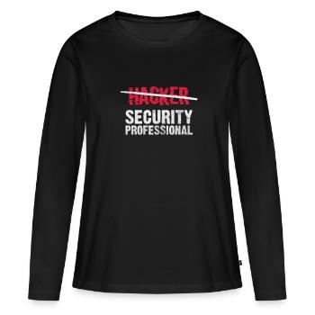Hacker - Frauen Premium Bio Langarmshirt - Schwarz - Vorne - Julia (174cm)