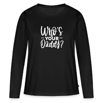 Sadomaso BDSM Femdom SM Sado Maso Cadeau - T-shirt manches longues Premium bio Femme - noir - Devant - Julia (174cm)
