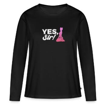 Sadomaso - T-shirt manches longues Premium bio Femme - noir - Devant - Julia (174cm)
