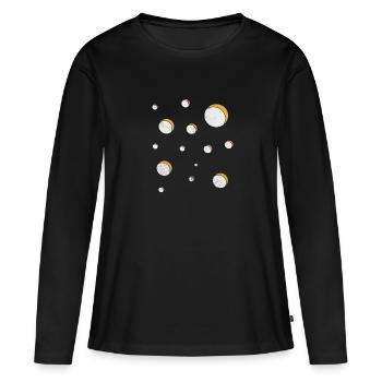 Fromage - T-shirt manches longues Premium bio Femme - noir - Devant - Julia (174cm)