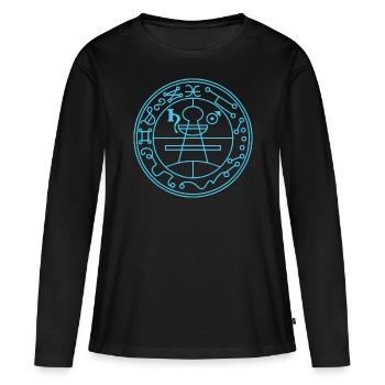Sceau secret Salomon Magie, Occultisme, Amulette - T-shirt manches longues Premium bio Femme - noir - Devant - Julia (174cm)