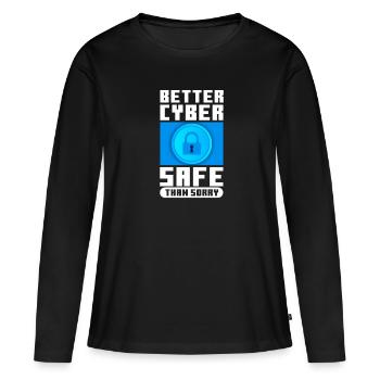 Hacker Coder Computerfreak Nerd Hacking Geschenk - Frauen Premium Bio Langarmshirt - Schwarz - Vorne - Julia (174cm)