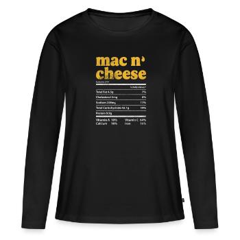 Fromage - T-shirt manches longues Premium bio Femme - noir - Devant - Julia (174cm)