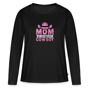 Cow-boy - T-shirt manches longues Premium bio Femme - noir - Devant - Julia (174cm)