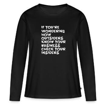 Hacker Coder Computerfreak Nerd Hacking Geschenk - Frauen Premium Bio Langarmshirt - Schwarz - Vorne - Julia (174cm)